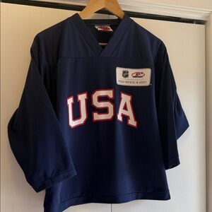 USA Kids Hockey Jersey - Navy Blue